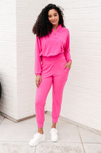 Load image into Gallery viewer, RAE MODE- Morning Run Half Zip Hoodie in Sonic Pink