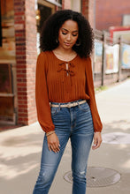 Load image into Gallery viewer, Copper Charm Pleated Blouse