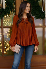 Load image into Gallery viewer, Copper Charm Pleated Blouse