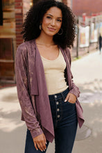 Load image into Gallery viewer, Plum Luxe Suede Cardigan