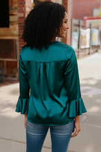 Load image into Gallery viewer, Teal Temptation Silk Blouse