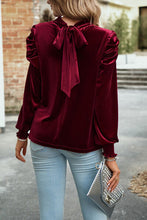 Load image into Gallery viewer, Valentines *Velvet Touch* : Puff Sleeve Blouse