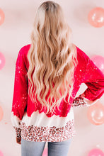 Load image into Gallery viewer, Valentines *Cherry Slushy* : Leopard Heart Sweatshirt