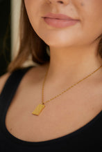 Load image into Gallery viewer, Waterproof, No Tarnish, Checkered Pendant Necklace