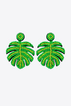 Load image into Gallery viewer, Beaded Banana Leaf Earrings