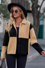 Load image into Gallery viewer, Color Block Snap Down Collared Neck Jacket