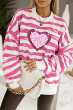 Load image into Gallery viewer, Valentines *I’m a Lover* : Heart Sequin Drop Shoulder Sweatshirt