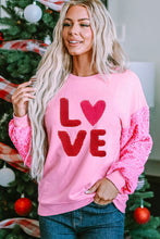 Load image into Gallery viewer, Valentines *Sweet LOVE* : Sequin Drop Shoulder Sweatshirt