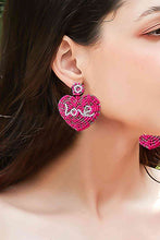 Load image into Gallery viewer, Valentines *Love Spell* : Beaded Heart Earrings