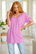 Load image into Gallery viewer, SP24- Absolute Favorite V-Neck Top in Orchid