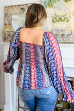 Load image into Gallery viewer, SP24- Afternoon Tea Smocked Long Sleeve Blouse