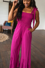 Load image into Gallery viewer, WHITE BIRCH- Almost Available Flared Jumpsuit