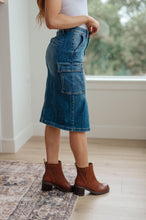 Load image into Gallery viewer, RISEN- Always Be there Cargo Denim Skirt (Reg & Curvy)