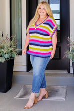 Load image into Gallery viewer, JODIFUL- Another One V-Neck Striped Top