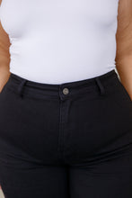 Load image into Gallery viewer, August High Rise Wide Leg Crop Jeans in Black by Annie Wear