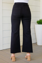 Load image into Gallery viewer, August High Rise Wide Leg Crop Jeans in Black by Annie Wear