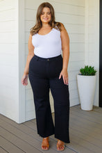 Load image into Gallery viewer, August High Rise Wide Leg Crop Jeans in Black by Annie Wear