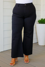 Load image into Gallery viewer, August High Rise Wide Leg Crop Jeans in Black by Annie Wear