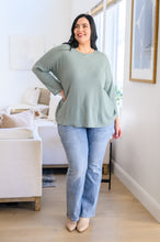 Load image into Gallery viewer, SP24- Austin Waffle Knit Basic Top in Sage (Reg & Curvy)