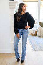 Load image into Gallery viewer, Believe In Miracles Smocked Velvet Top In Black