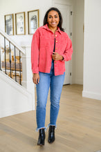 Load image into Gallery viewer, Best Day Ever Corduroy Shacket In Red