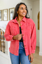 Load image into Gallery viewer, Best Day Ever Corduroy Shacket In Red