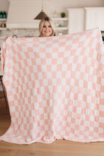 Load image into Gallery viewer, CUDDLE CULTURE- Penny Blanket Single Cuddle Size in Pink Check
