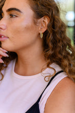 Load image into Gallery viewer, Waterproof, No Tarnish, Blinged Out Huggie Earrings