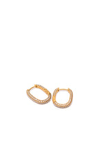 Load image into Gallery viewer, Waterproof, No Tarnish, Blinged Out Huggie Earrings