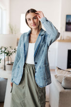 Load image into Gallery viewer, BIBI- Business Brunch Denim Blazer (Reg & Curvy)