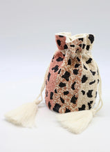 Load image into Gallery viewer, Halpern Leopard Beaded Bucket Bag