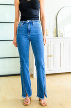 Load image into Gallery viewer, W23 JB Caitlin High Rise Split Hem Straight Jeans