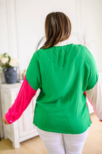 Load image into Gallery viewer, SP24- Capture the Day Two Toned Button Up Kelly