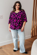 Load image into Gallery viewer, SP24- Casually Cute V-Neck Top in Magenta