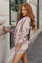Load image into Gallery viewer, SP24- EE:SOME- Champagne and Roses Satin Blazer (Reg & Curvy)