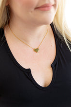 Load image into Gallery viewer, Waterproof, No Tarnish, Checkered Heart Necklace