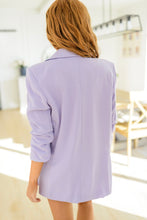 Load image into Gallery viewer, SP24- Chic in Lavender Ruched 3/4 Sleeve Blazer