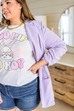 Load image into Gallery viewer, SP24- Chic in Lavender Ruched 3/4 Sleeve Blazer