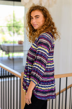 Load image into Gallery viewer, Circle Back Striped V-Neck Top (Reg & Curvy)
