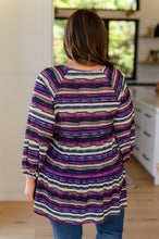 Load image into Gallery viewer, Circle Back Striped V-Neck Top (Reg & Curvy)
