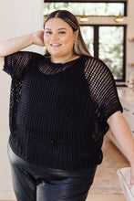 Load image into Gallery viewer, Coastal Dreams Fishnet Top in Black (Reg & Curvy)