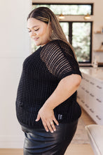 Load image into Gallery viewer, Coastal Dreams Fishnet Top in Black (Reg & Curvy)