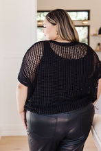 Load image into Gallery viewer, Coastal Dreams Fishnet Top in Black (Reg & Curvy)