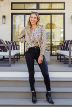 Load image into Gallery viewer, Countless Memories Split Neckline Dot Print Top