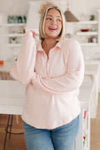 Load image into Gallery viewer, Cozy Moment 1/2 Zip Pullover in Blush (Reg & Curvy)