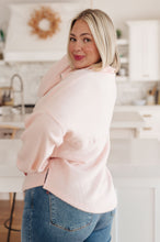 Load image into Gallery viewer, Cozy Moment 1/2 Zip Pullover in Blush (Reg & Curvy)
