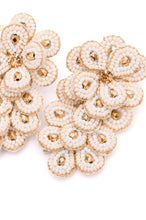Load image into Gallery viewer, SP24- Falling Petals Earrings in Ivory
