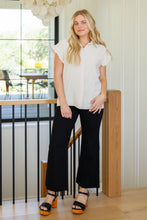 Load image into Gallery viewer, August High Rise Wide Leg Crop Jeans in Black by Annie Wear