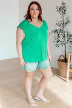 Load image into Gallery viewer, DEAR SCARLETT- Ruched Cap Sleeve Top in Emerald