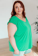 Load image into Gallery viewer, DEAR SCARLETT- Ruched Cap Sleeve Top in Emerald
